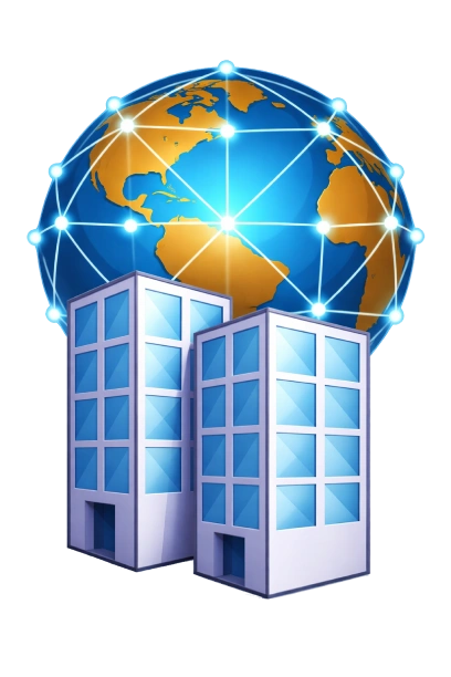 Ciudad conectada por red de telecomunicaciones